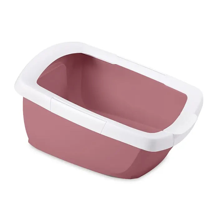 Imac Funny Open Top Cat Litter Box Pink & White 65x47.5x33cm