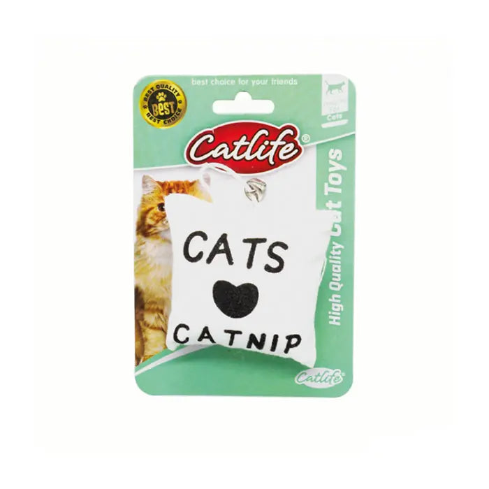 Catlife Bell & Catnip Pillow Cat Toy for Playful Cats