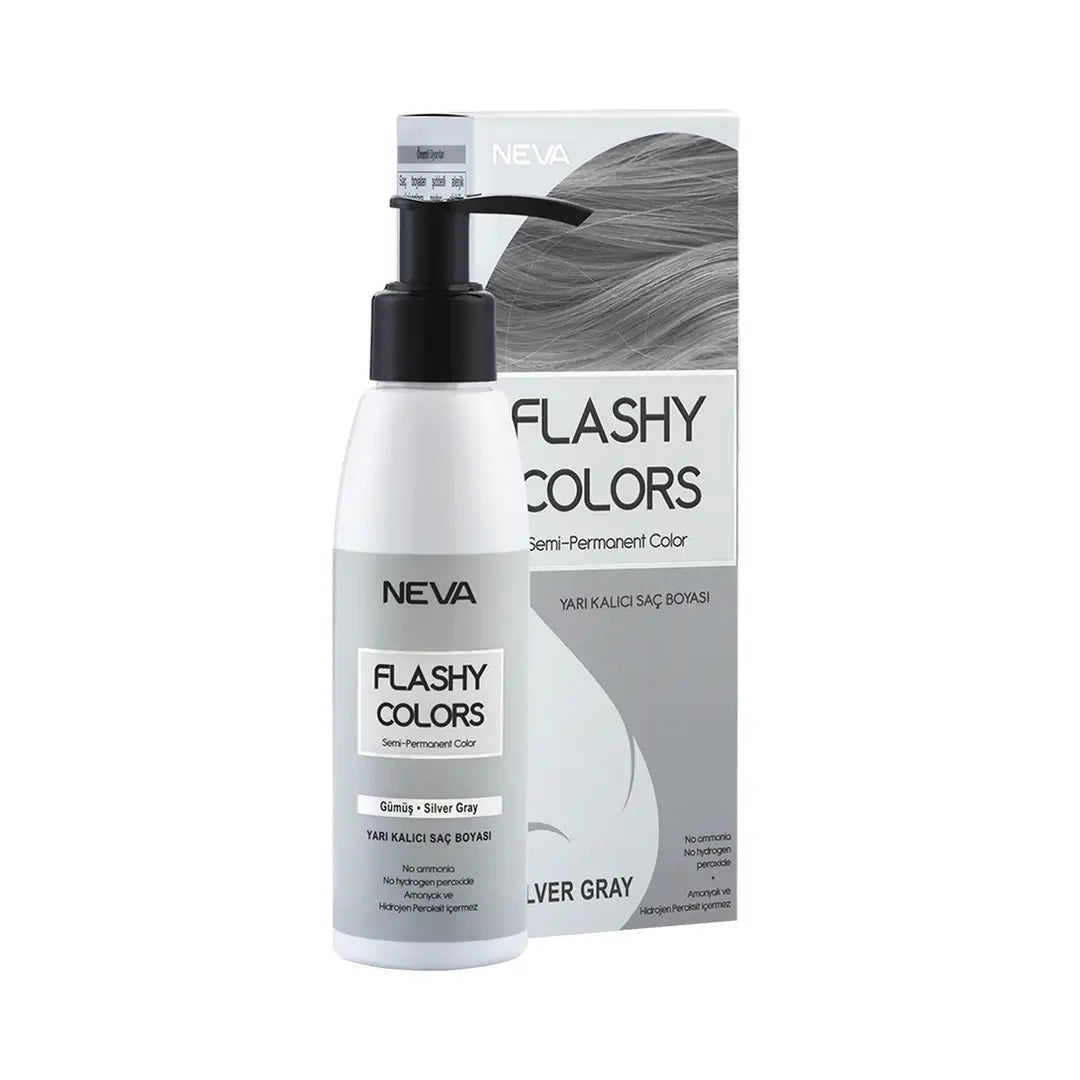 Neva Flashy Colors Semi-Permanent Hair Dye in Silver 100 ml