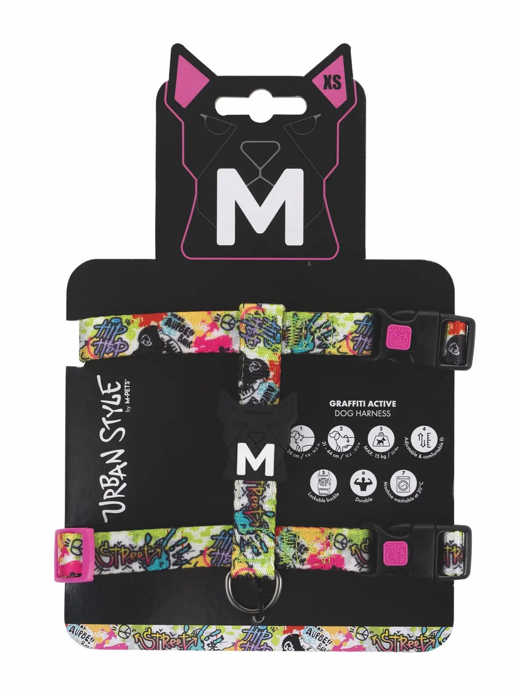 M-Pets Urban Style Graffiti Active Dog Harness