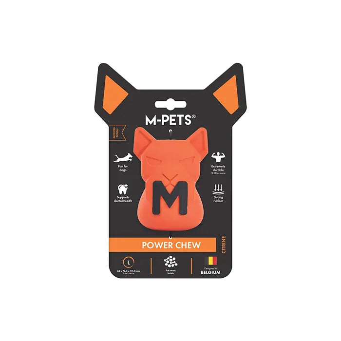 M-Pets Power Chew Citrine Rubber Dog Reward Toy Large