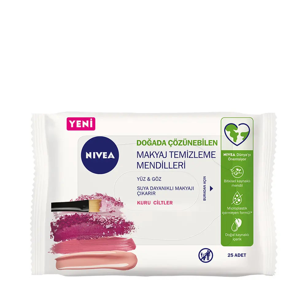 Nivea Gentle Makeup Remover Wipes for Dry Skin 25 Count