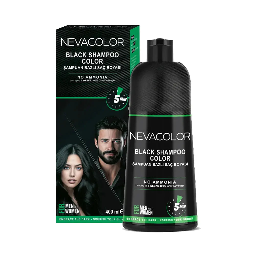 Neva Color Shampoo-Based Hair Dye Black 400 ml