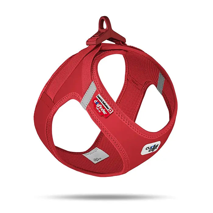 Curli Vest Harness Clasp Softshell Red Dog Harness XS