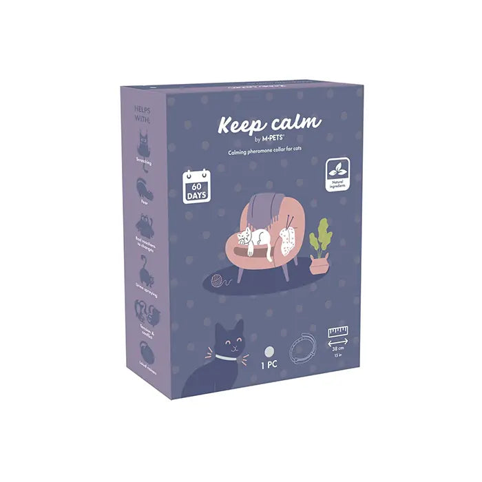 M-Pets Keep Calm Calming Cat Collar