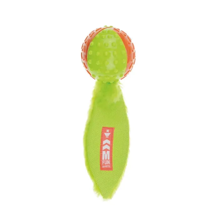 M-Pets Meteor Green Rubber Dog Toy with Squeak Option