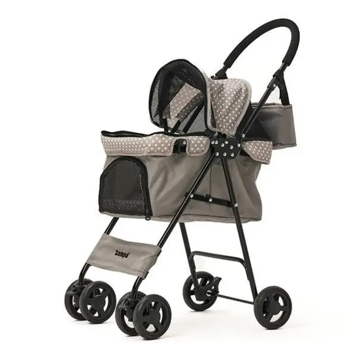Zampa Perez Pet Stroller for Cats and Small Dogs Grey 42x63x89cm
