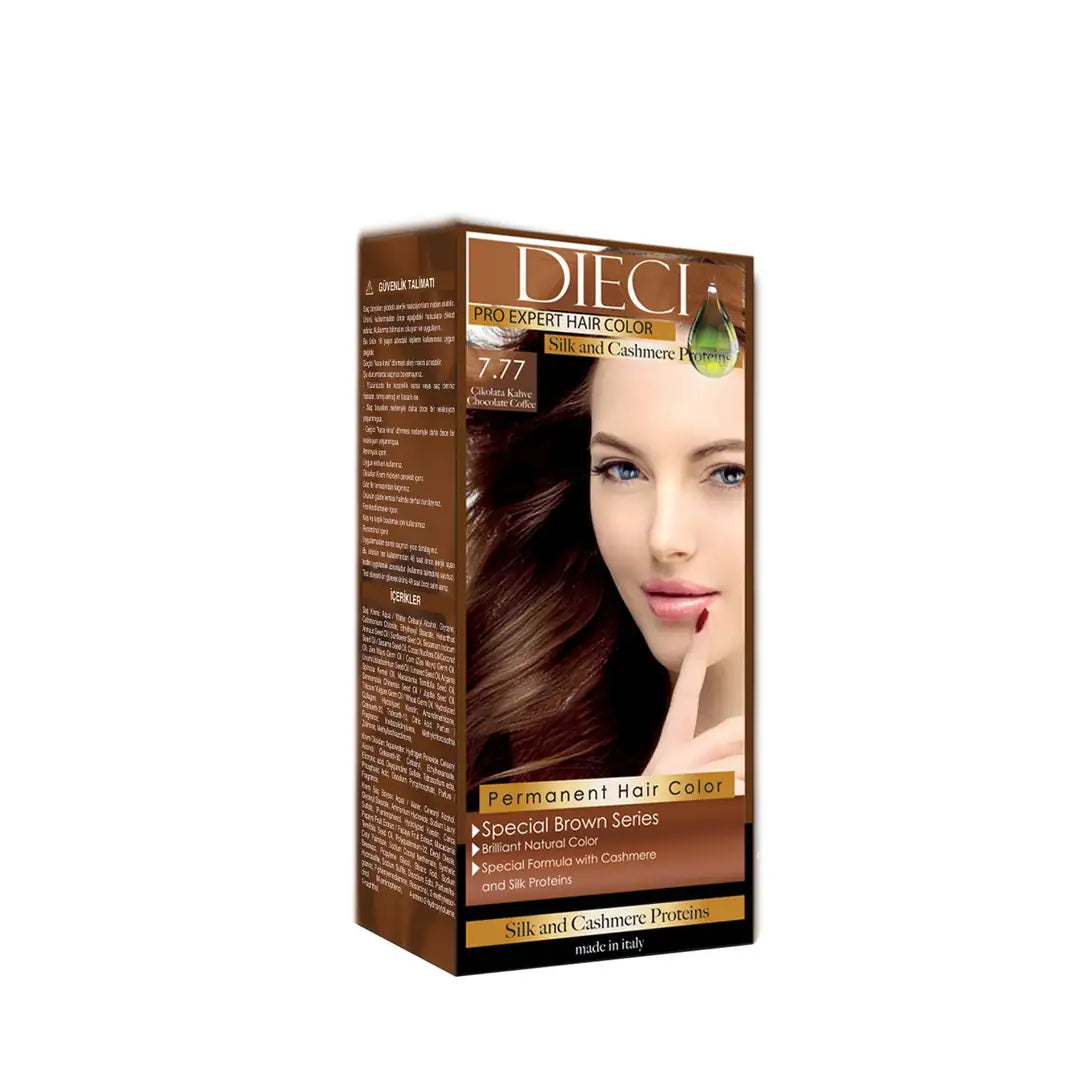 Dieci Natural Eko Hair Color Kit 7-77 Chocolate Brown