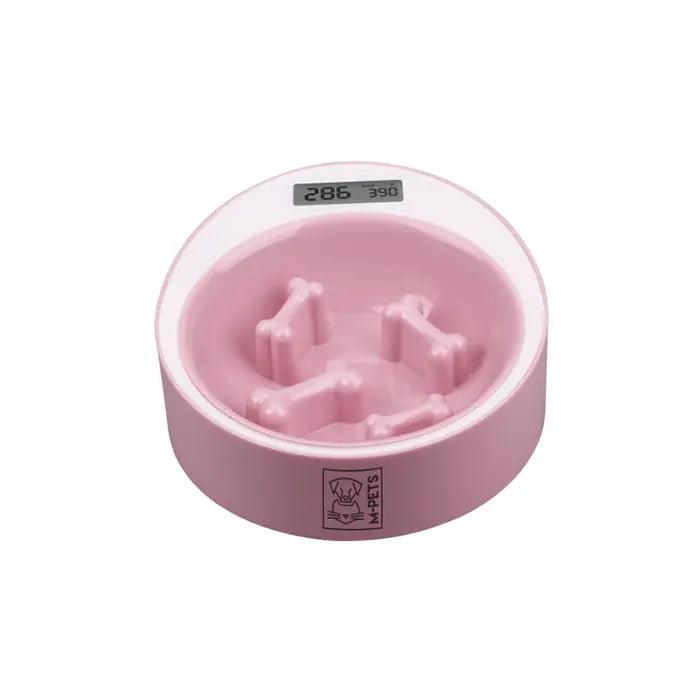 M-Pets Yumi Smart Digital Scale Slow Feeder Bowl Pink