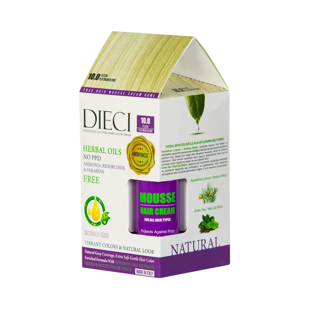 Dieci Herbal Oil Ammonia-Free Hair Color 10.00 Platinum