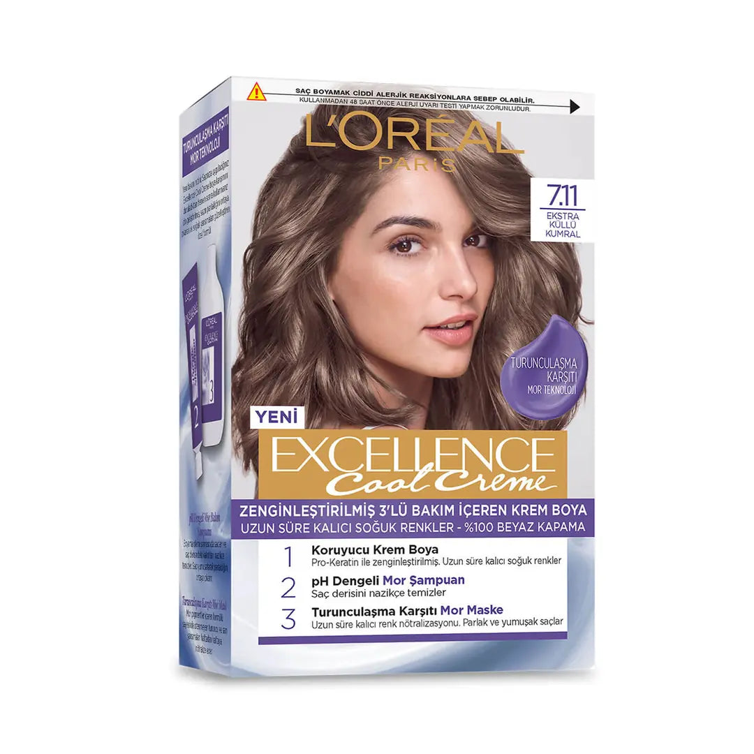 L'Oreal Paris Excellence Cool Creme 7.11 Ashy Light Brown