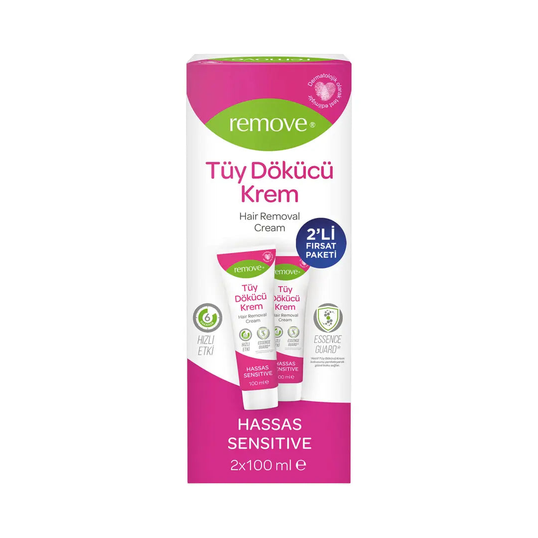 Remove Hair Removal Cream for Sensitive Skin 100 ml x 2 Pack