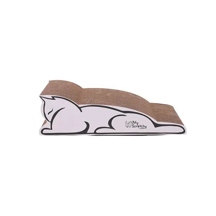 M-Pets My Scratchy Baltimore Cardboard Cat Scratcher White