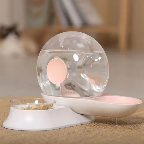 Pressurized Pet Feeder and Water Bowl for Cats and Dogs, 23.8 cm Height