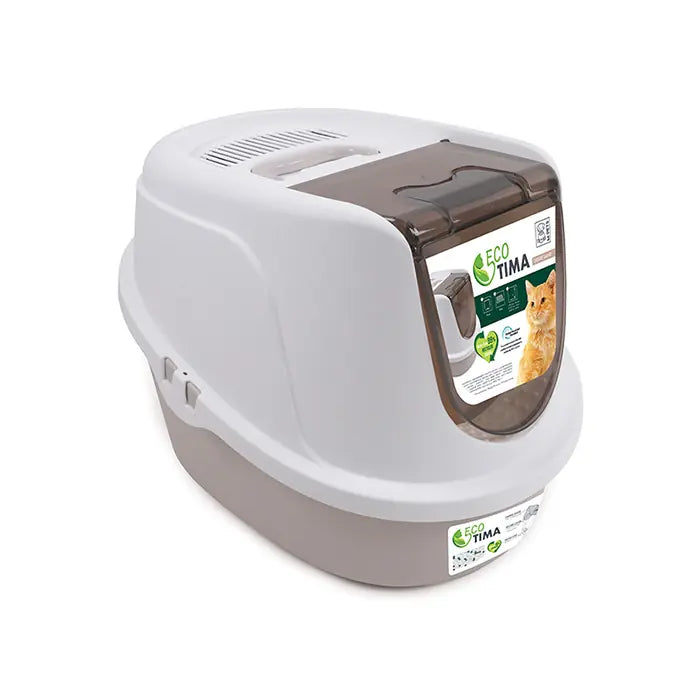 M-Pets Eco Tima Large Enclosed Cat Litter Box Desert Sand