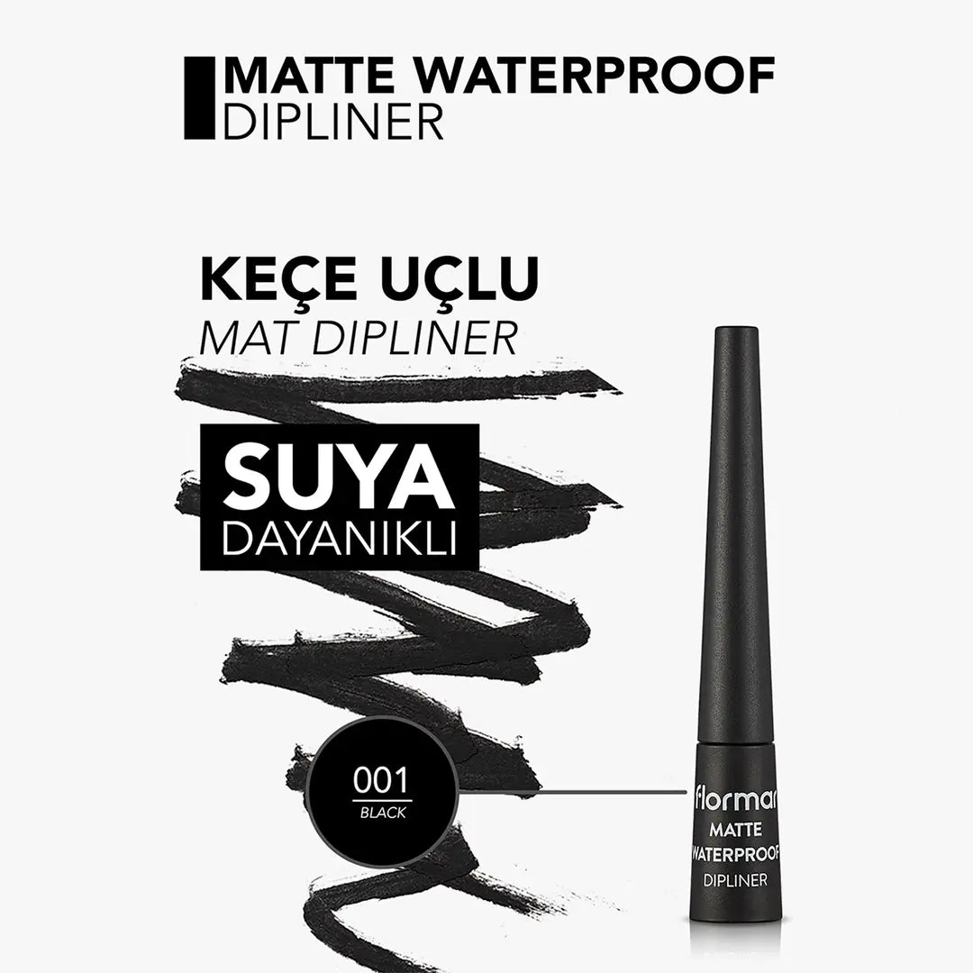 Flormar Matte Waterproof Dipliner in 001 Black 2.5ml