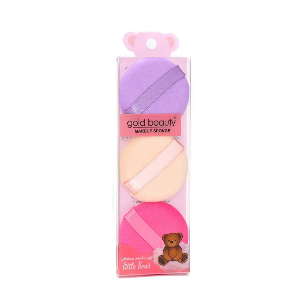 Gold Beauty 3-Piece Makeup Sponge Set FA-501