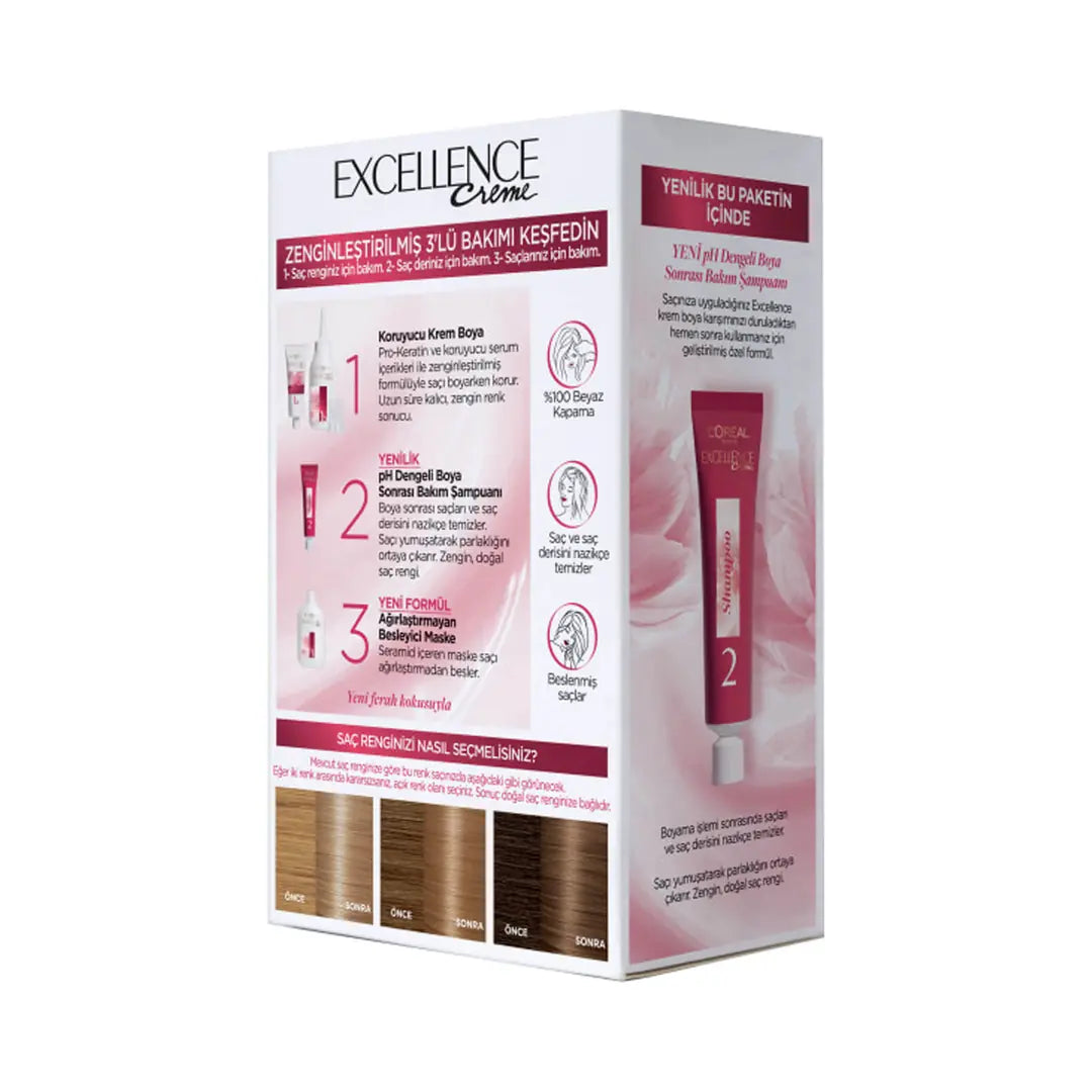 L'Oreal Excellence Creme Hair Color 7-31 Honey Foam