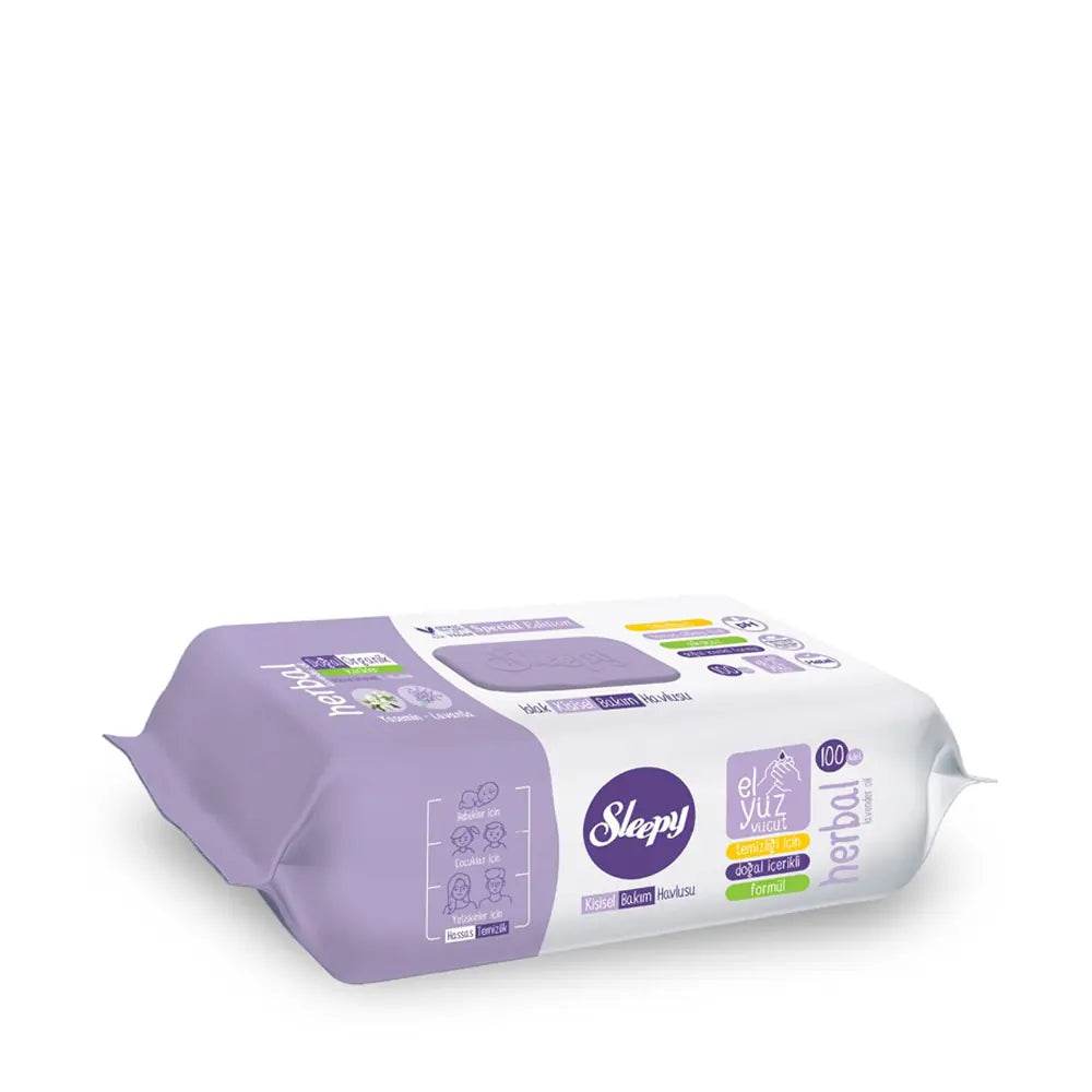 Sleepy Herbal Personal Care Wipes for Gentle Cleansing 100 Count