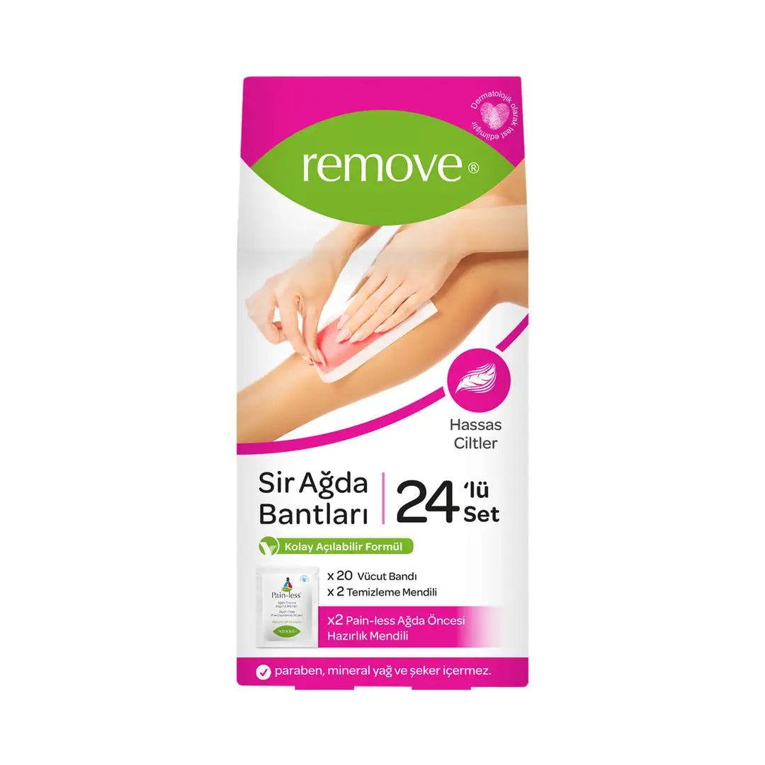 Remove Wax Strips for Sensitive Skin 24-Count
