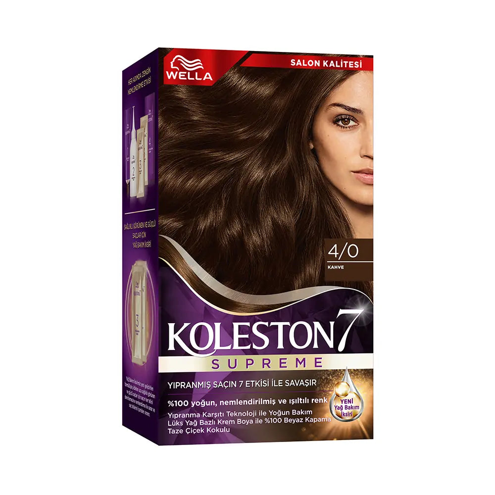 Wella Koleston 4/0 Permanent Hair Color Kit Medium Brown