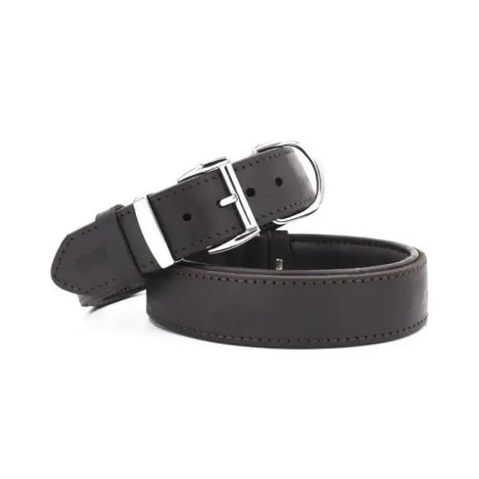 Doggie Oiled Leather Dog Collar Brown 3.5x52-60cm