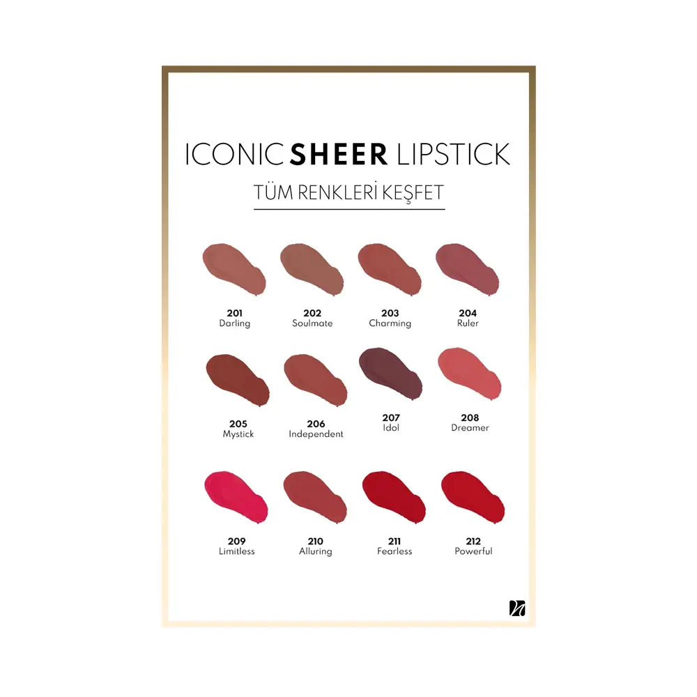 Note Iconic Sheer Lipstick - 210 Alluring 4g