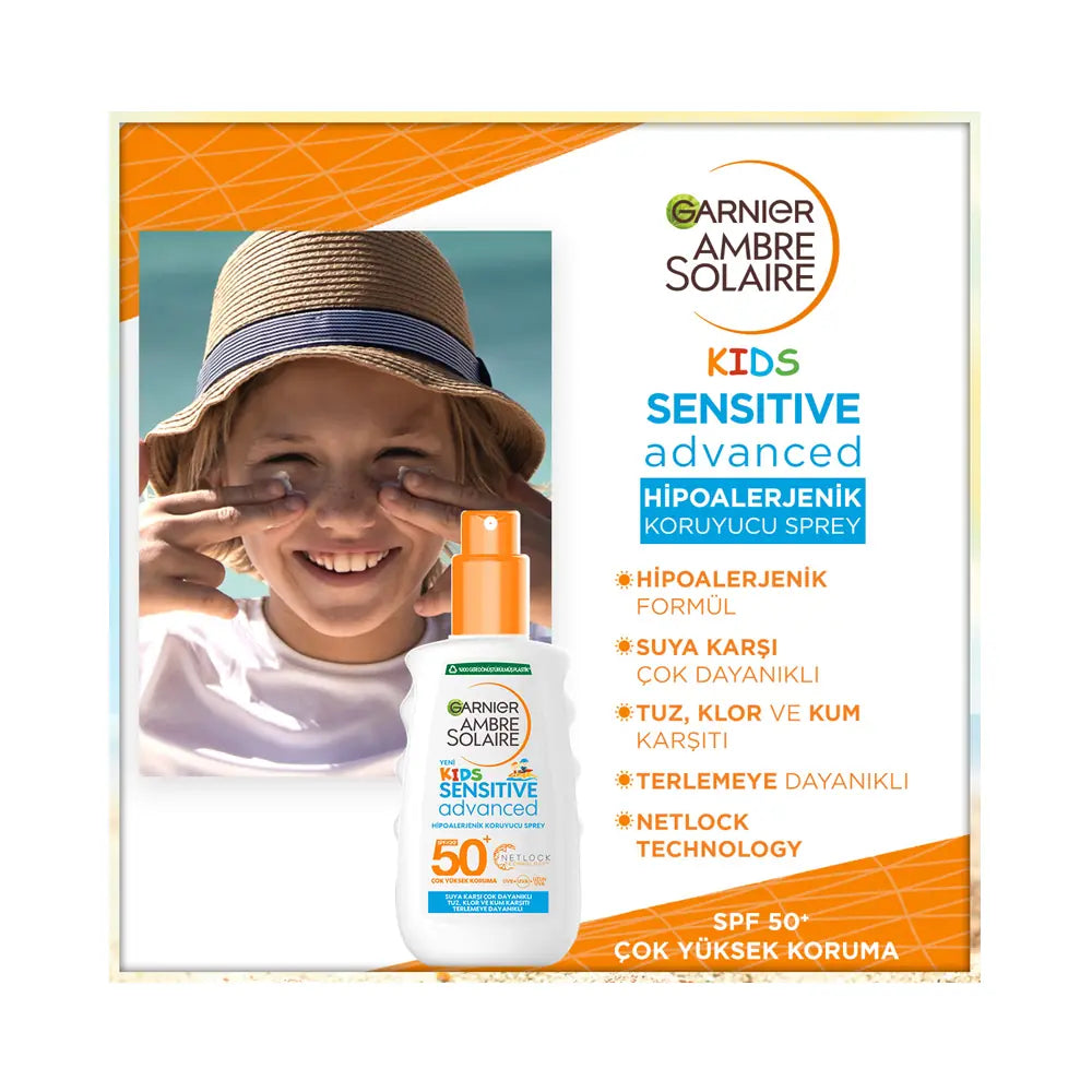 Garnier Ambre Solaire Sensitive Kids SPF 50+ Sun Spray 150ml