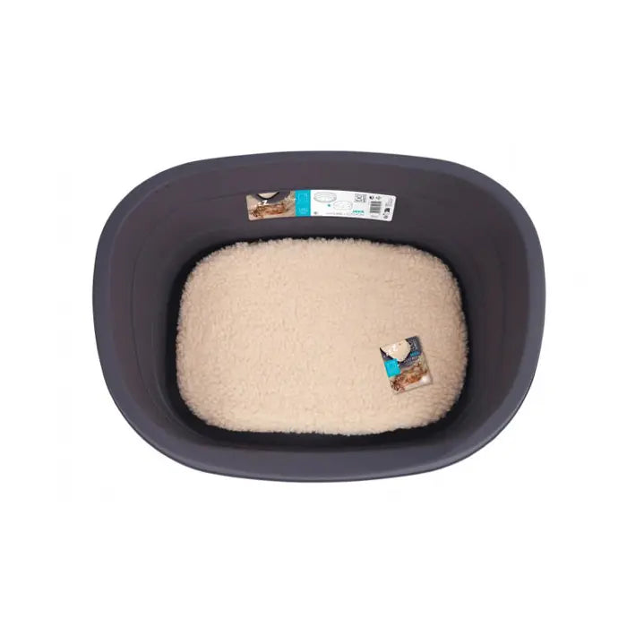 M-Pets Java Large Plastic Dog Bed with Cushion