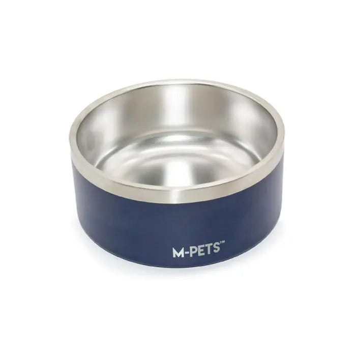 M-Pets Eskimo Double Walled Pet Food Bowl Blue 2L