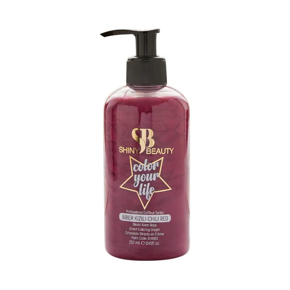 Shiny Beauty Hair Color Pepper Red Vibrant Dye 250ml