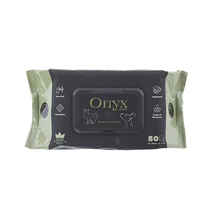 M-Pets Onyx Chamomile Scented Pet Cleaning Wipes 80 Count