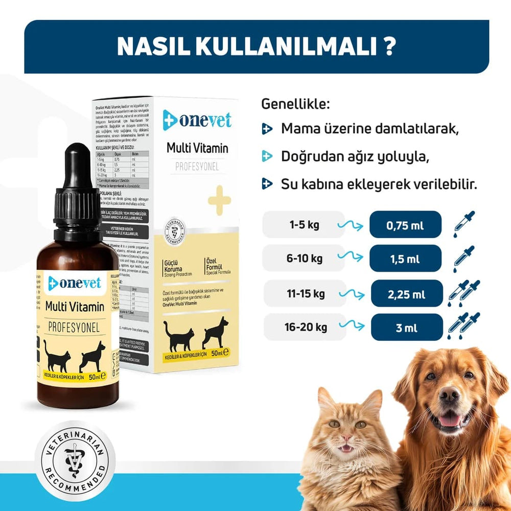 Onevet Multi Vitamin Immune & Growth Support Drops for Pets 30ml
