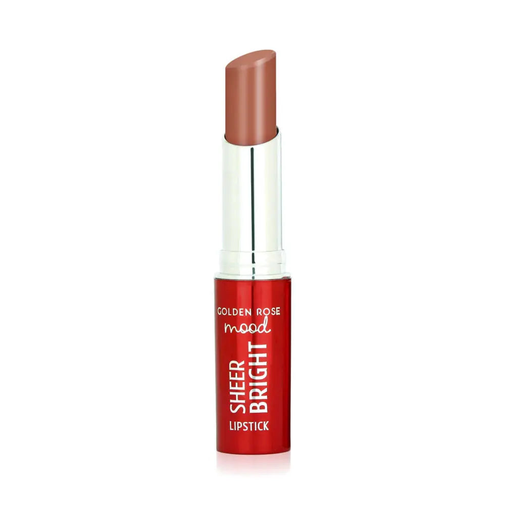 Golden Rose Mood Sheer Bright Lipstick 104 Nude Latte for Soft Shine