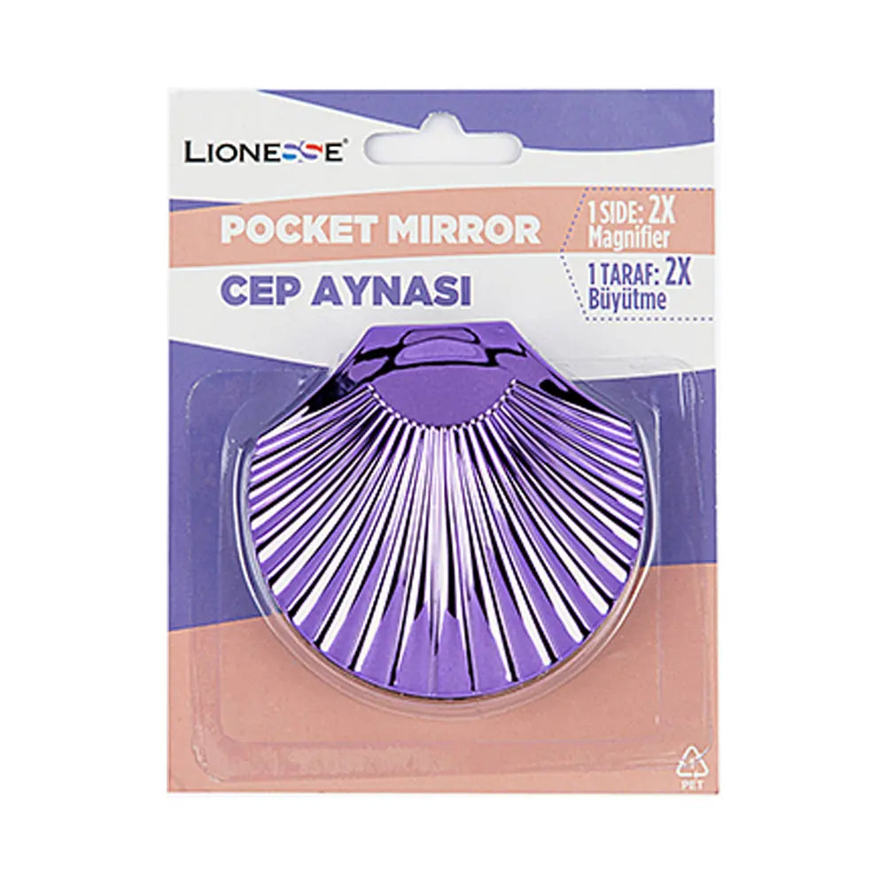 Lionesse Seashell Pocket Mirror for On-the-Go Touch-Ups