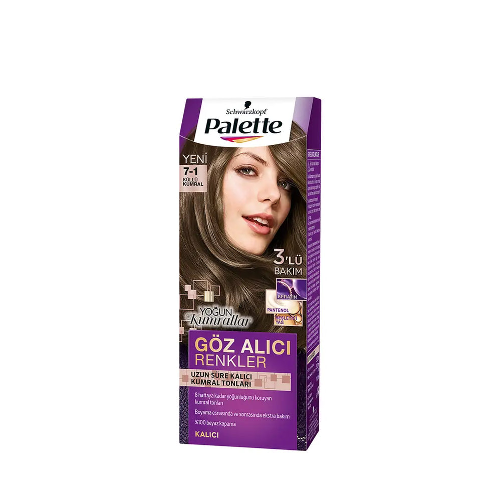 Palette Permanent Hair Color 7-1 Ash Blonde 50ml