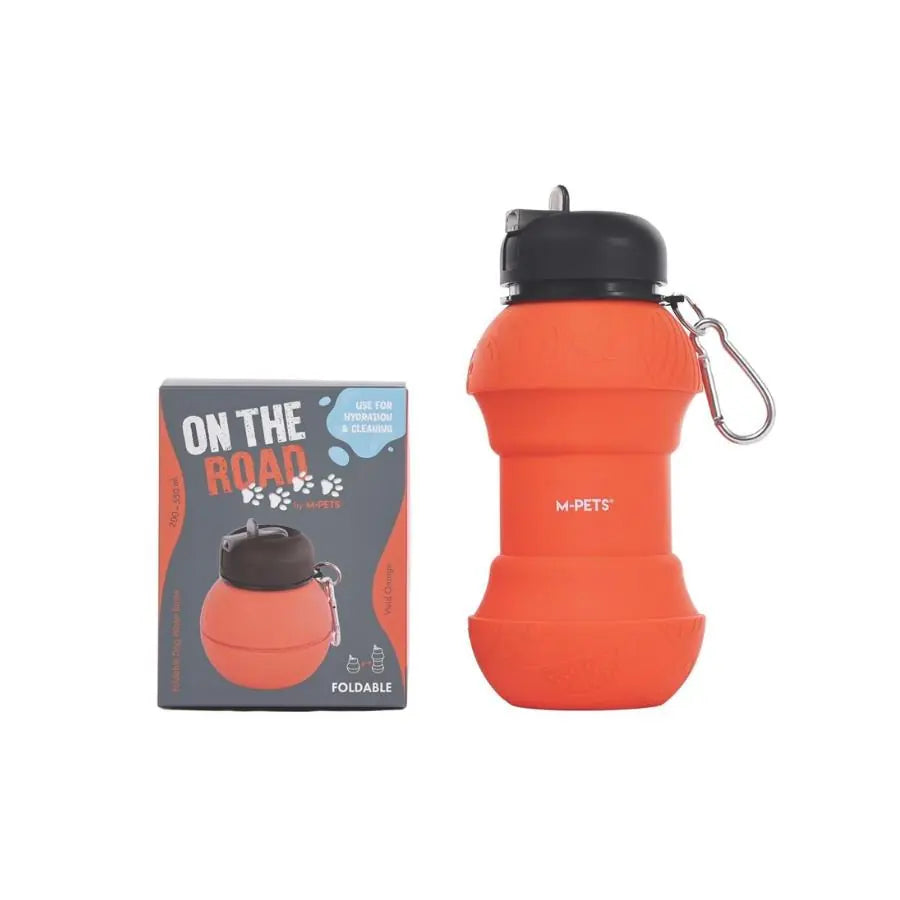 M-Pets On The Road Foldable Travel Water Bowl for Dogs and Cats