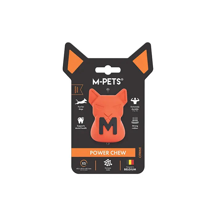 M-Pets Power Chew Citrine Rubber Dog Toy for Small Breeds