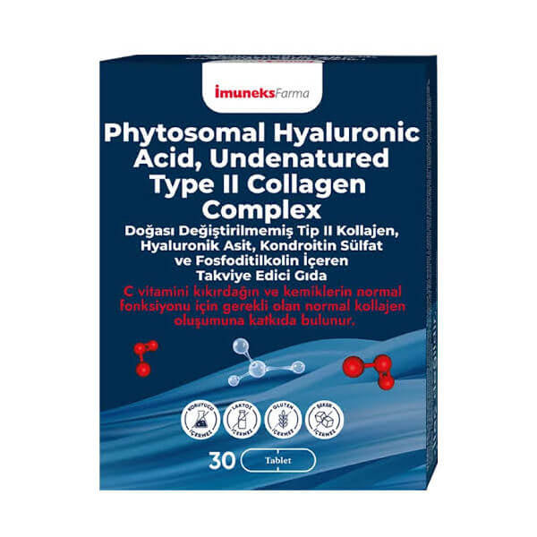 Imuneks Farma Phytosomal Hyaluronic Acid & Collagen Complex 30 Tablets