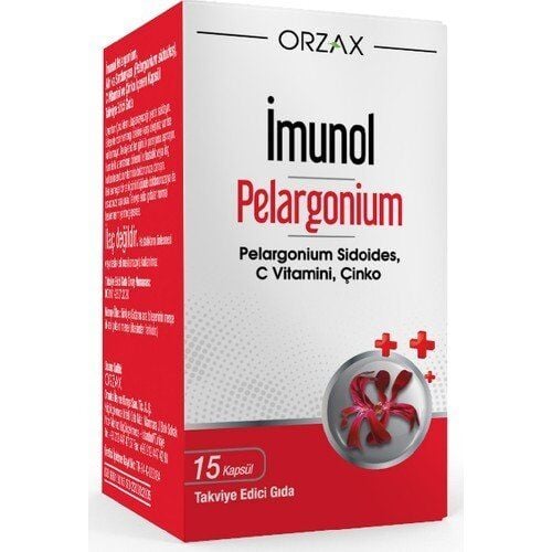 Imunol Pelargonium Supplement with Vitamin C & Zinc 15 Capsules