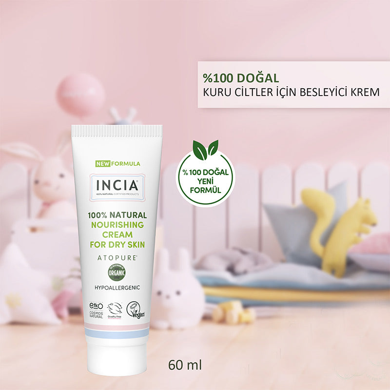 Incia 100% Natural Gel Cream for Dry Skin 60 ml