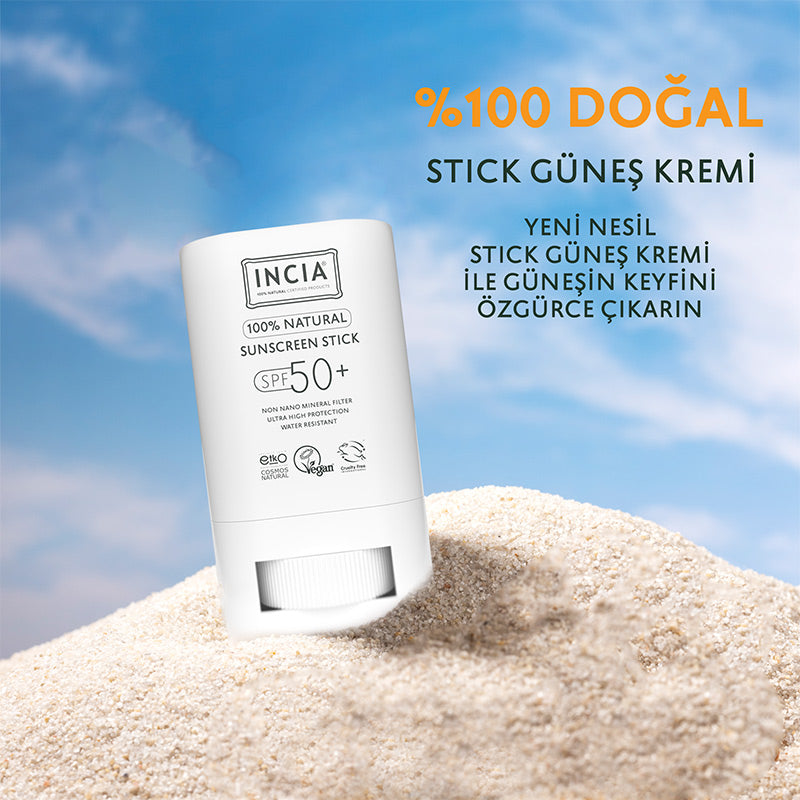 Incia Natural Sunscreen Stick SPF 50 Mineral Protection 15g
