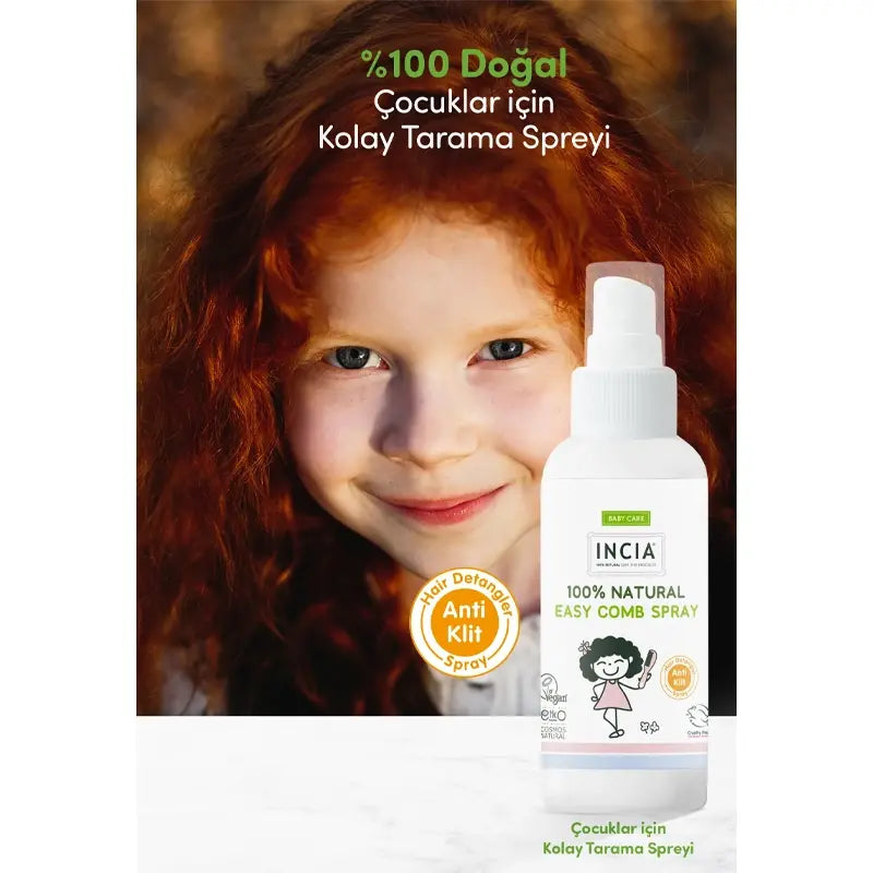 Incia Baby Care Natural Easy Comb Detangling Spray 100ml
