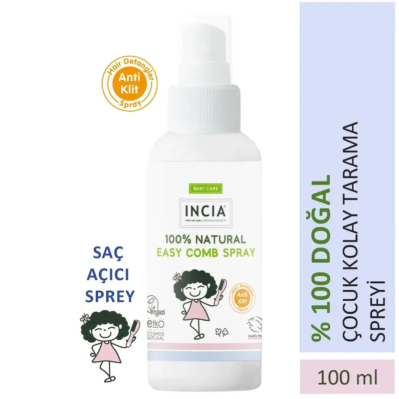 Incia Baby Care Natural Easy Comb Detangling Spray 100ml