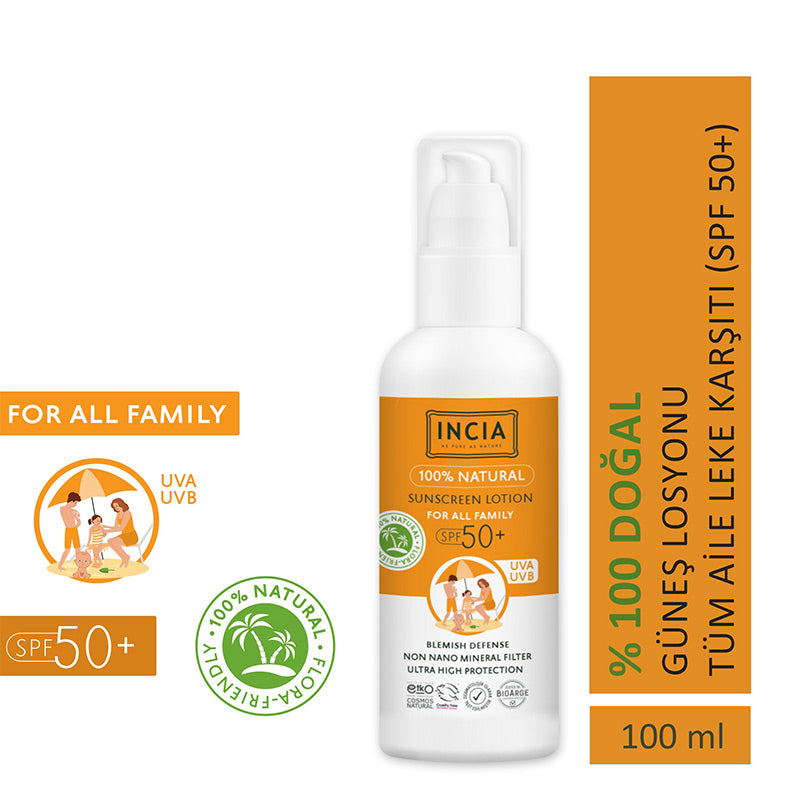 Incia Natural Sun Lotion SPF 50+ Mineral Protection 100 ml