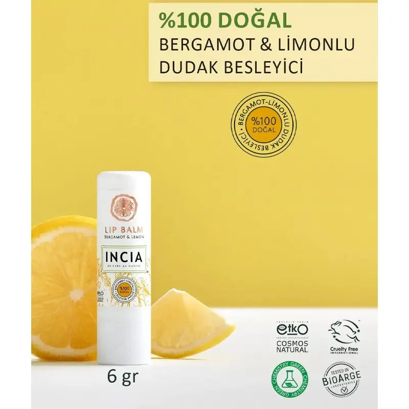 Incia Kids Cheerful Lemon Lip Balm Nourishing Formula 6g