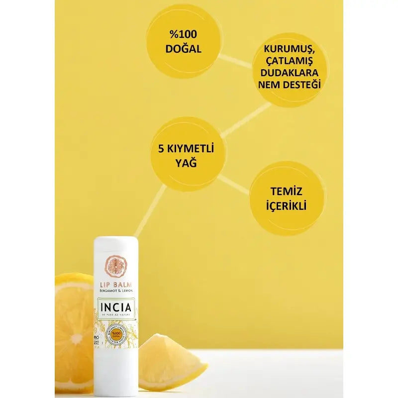 Incia Kids Cheerful Lemon Lip Balm Nourishing Formula 6g