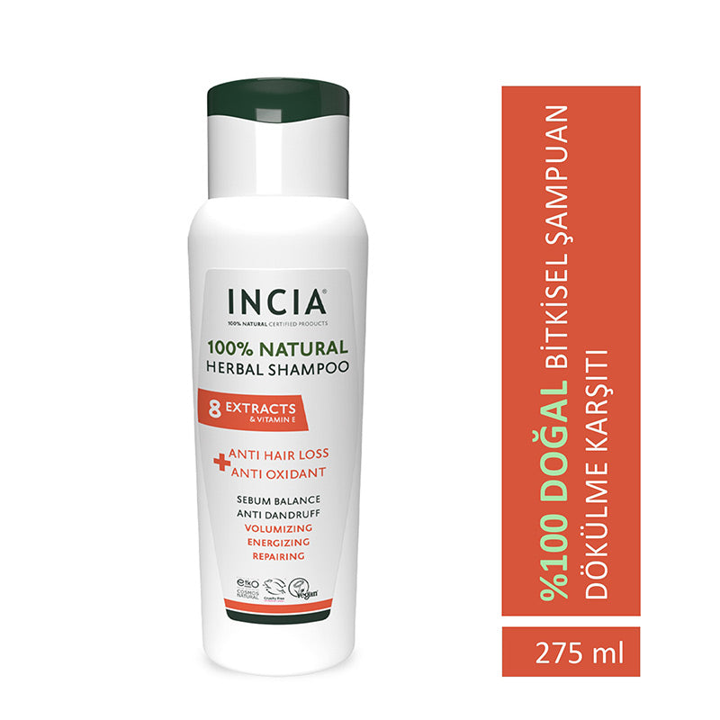 Incia Natural Anti-Hair Loss Shampoo for Stronger Hair 275 ml