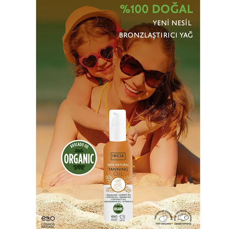 Incia Natural Tanning Oil for a Sun-Kissed Glow 150ml