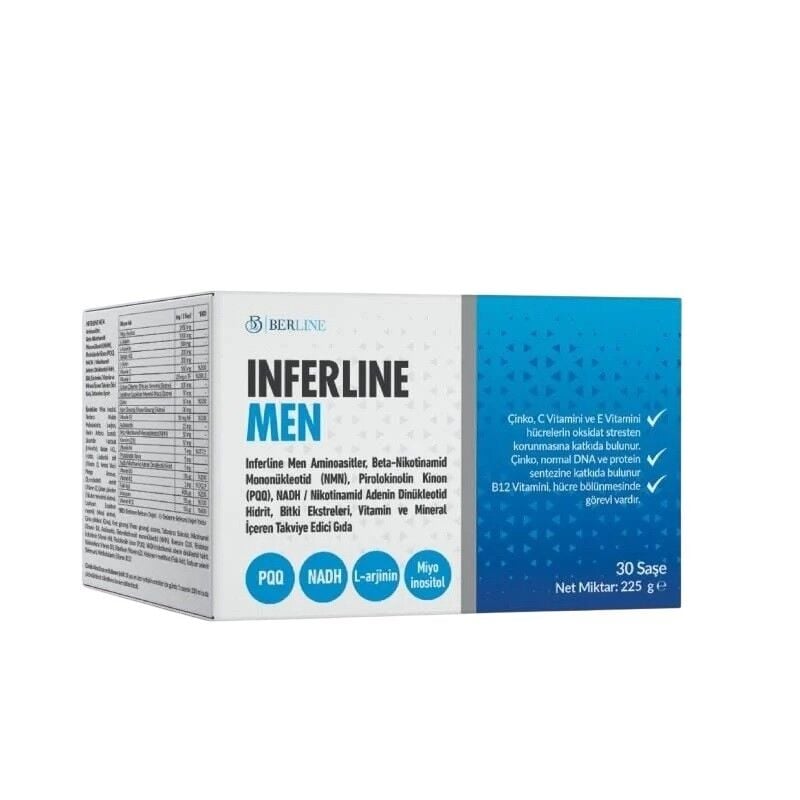 Berline Ilac Inferline Men NMN & PQQ Supplement 30 Sachets